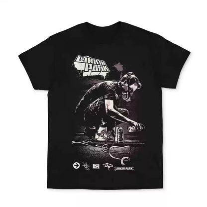 2024 Popular New Linkin Park Rock Band Europe and the United States Short-Sleeved T-Shirt Clothes for Men and Women Around